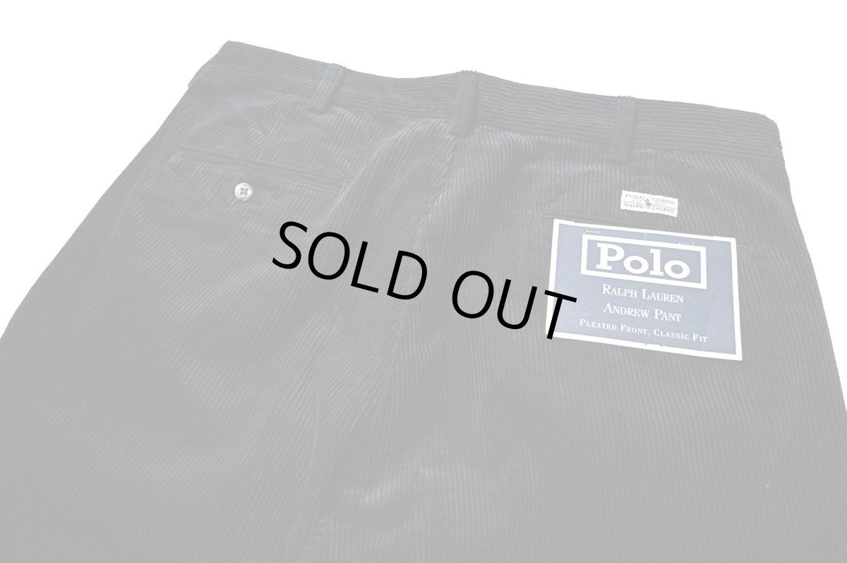 画像4: 90-00s Deadstock Polo Ralph Lauren Corduroy Andrew Pants Dark Navy ラルフローレン (4)