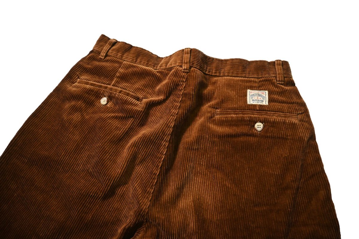 画像4: 90-00s Used Polo Ralph Lauren Corduroy Pants Brown made in USA ラルフローレン (4)