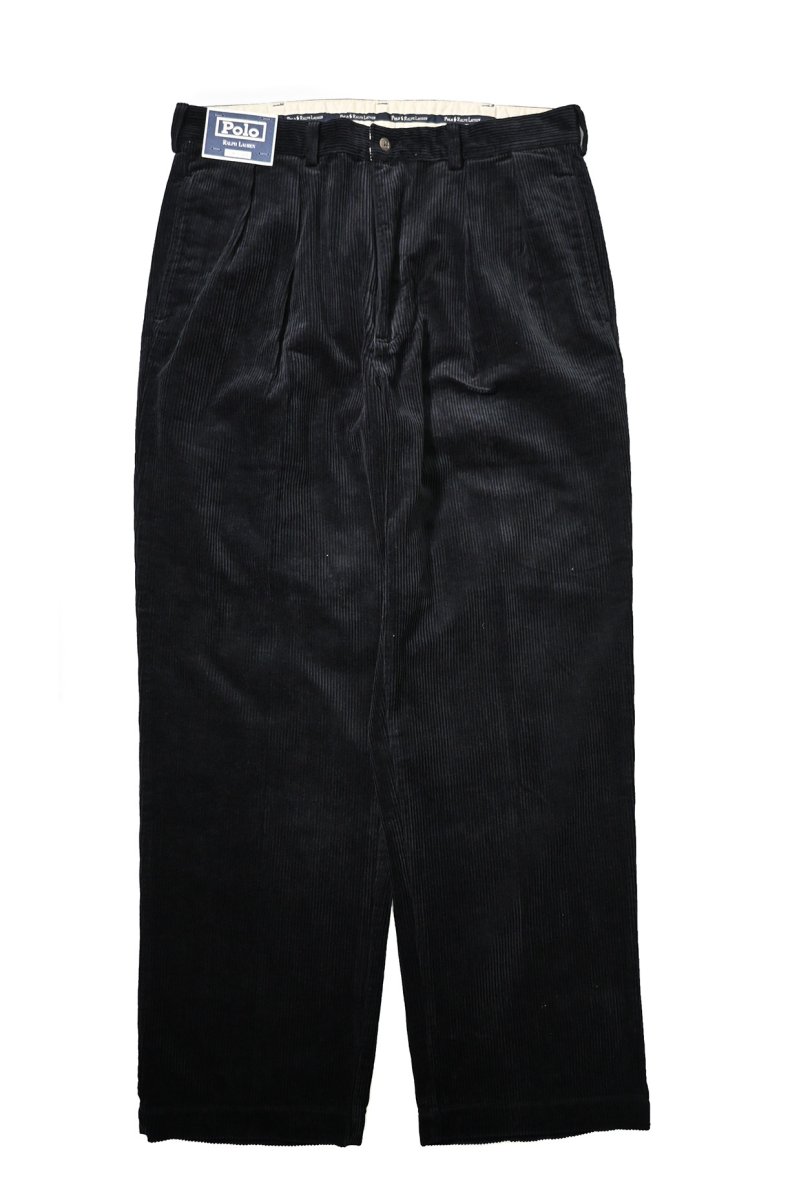 画像1: 90-00s Deadstock Polo Ralph Lauren Corduroy Andrew Pants Dark Navy ラルフローレン (1)
