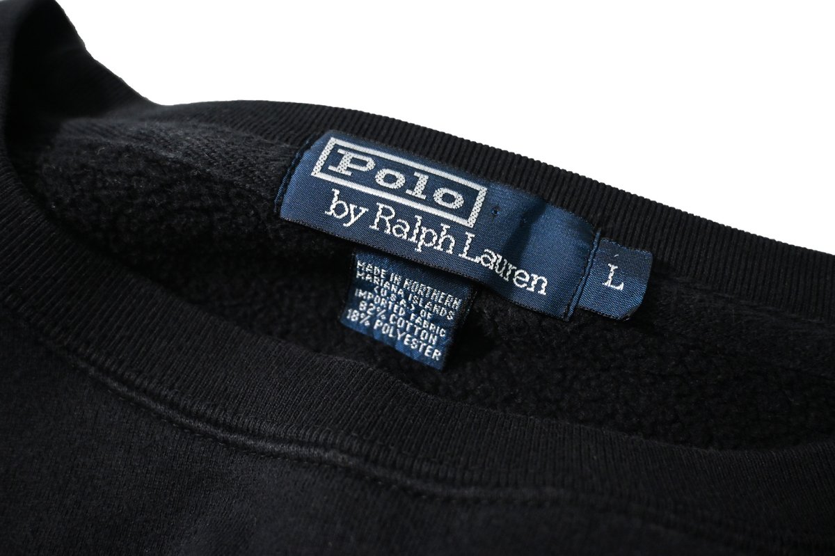 画像4: 90-00s Used Polo Ralph Lauren Sweat Shirt Black (4)