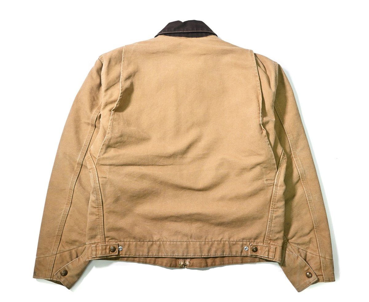 画像2: 09' Used Carhartt Blanket Lined Duck Detroit Jacket Camel (2)