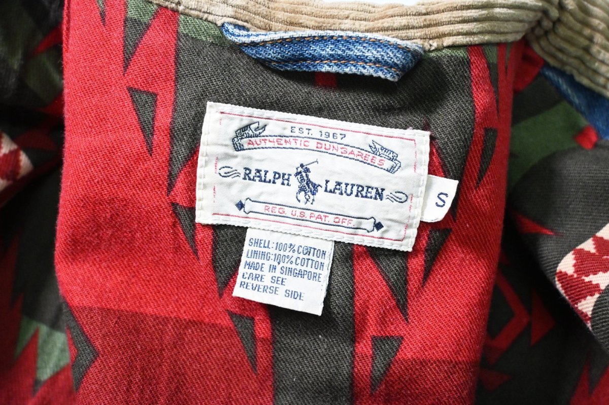 画像6: 90-00s Used Ralph Lauren Denim Chore Coat ラルフローレン (6)