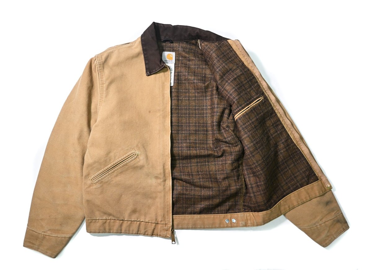 画像5: 09' Used Carhartt Blanket Lined Duck Detroit Jacket Camel (5)