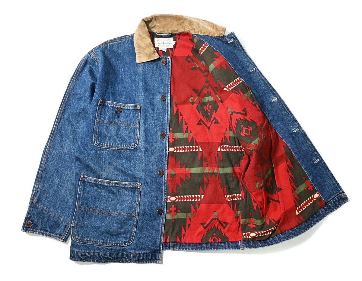 画像5: 90-00s Used Ralph Lauren Denim Chore Coat ラルフローレン (5)