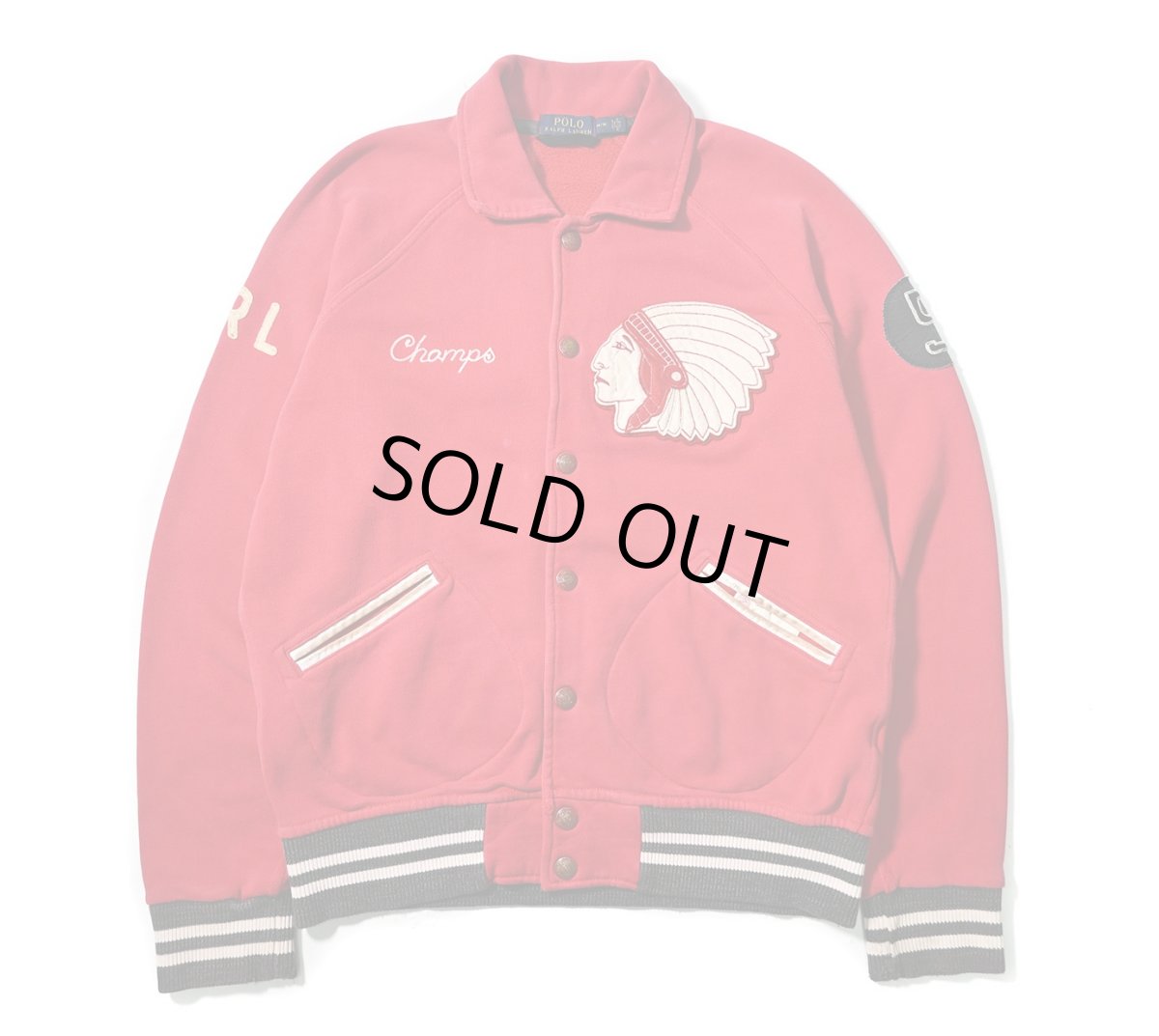 画像1: Used Polo Ralph Lauren Sweat Varsity Jacket (1)