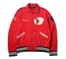 画像1: Used Polo Ralph Lauren Sweat Varsity Jacket (1)