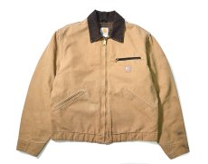 画像1: 09' Used Carhartt Blanket Lined Duck Detroit Jacket Camel (1)