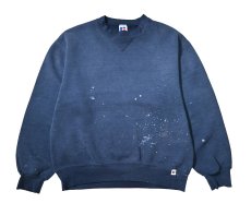 画像1: 90s Used Russell Athletic Blank Sweat Shirt Navy made in USA (1)
