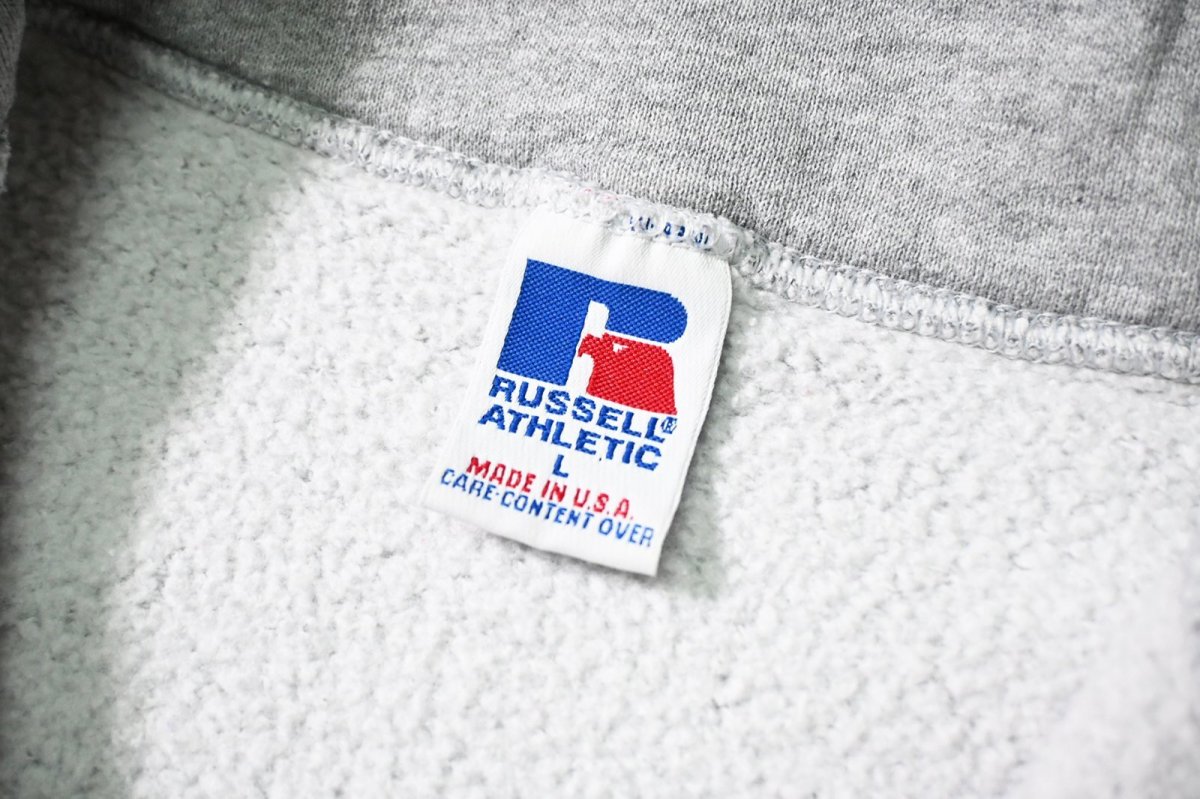 画像4: 90s Used Russell Athletic Blank Quarter Zip Sweat Shirt Grey made in USA (4)