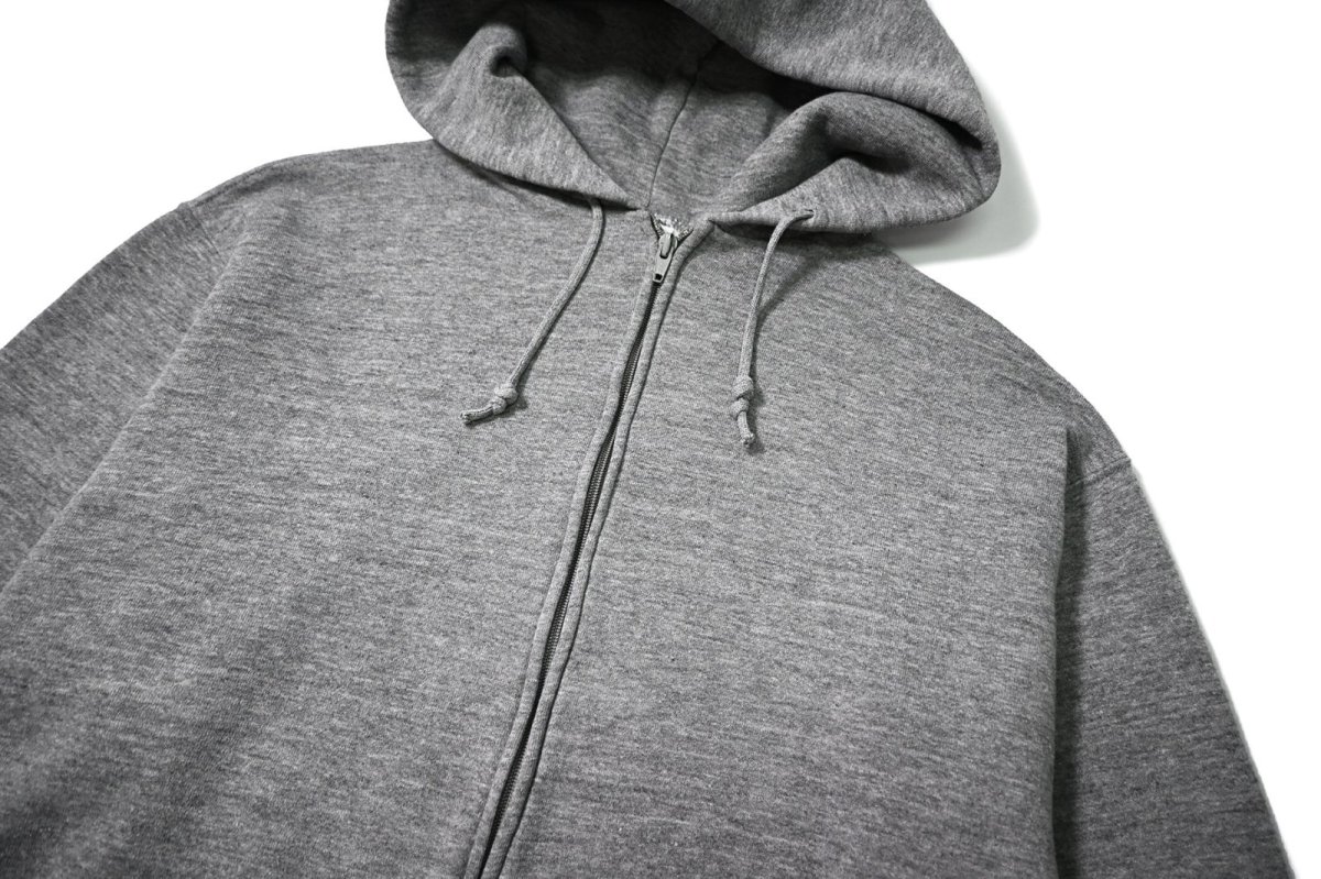 画像2: 90s Used Russell Athletic Blank Zip Sweat Hoodie Grey made in USA (2)