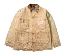 画像1: 80-90s Used Carhartt Blanket Lined Michigan Chore Coat Brown (1)