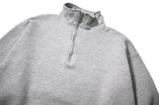 画像2: 90s Used Russell Athletic Blank Quarter Zip Sweat Shirt Grey made in USA (2)