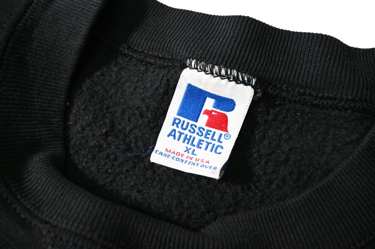 画像4: 90s Used Russell Athletic Blank Sweat Shirt Black made in USA (4)
