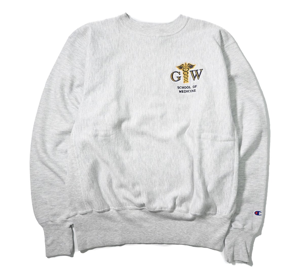 画像1: 00s Used Champion Reverse Weave Sweat Shirt "School of Medicine" (1)