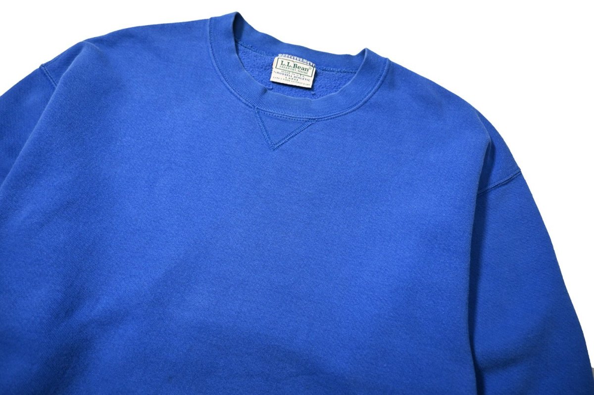 画像2: 80-90s Used L.L.Bean × Russell Athletic Blank Sweat Shirt Blue made in USA (2)