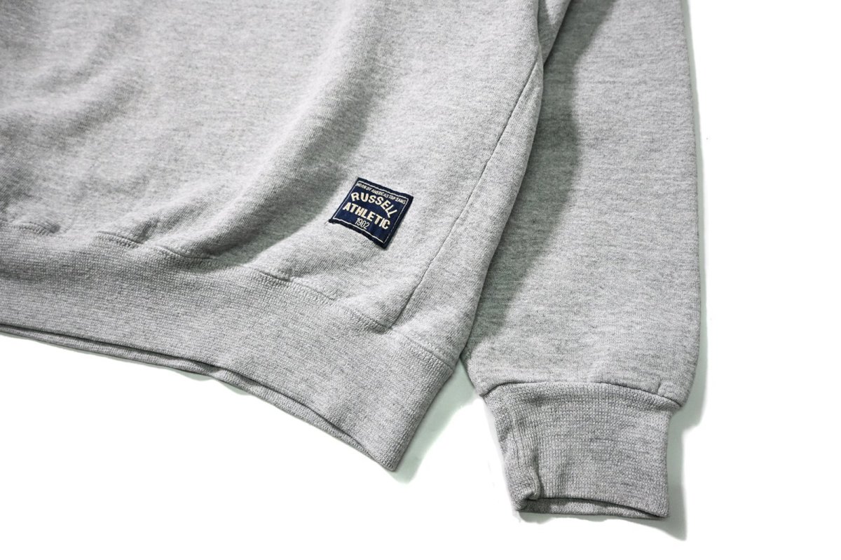 画像3: 90s Used Russell Athletic Blank Quarter Zip Sweat Shirt Grey made in USA (3)