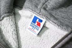 画像4: 90s Used Russell Athletic Blank Zip Sweat Hoodie Grey made in USA (4)