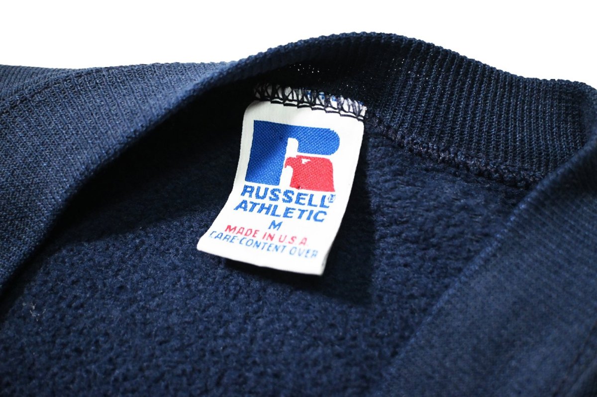 画像4: 90s Used Russell Athletic Blank Sweat Shirt Navy made in USA (4)