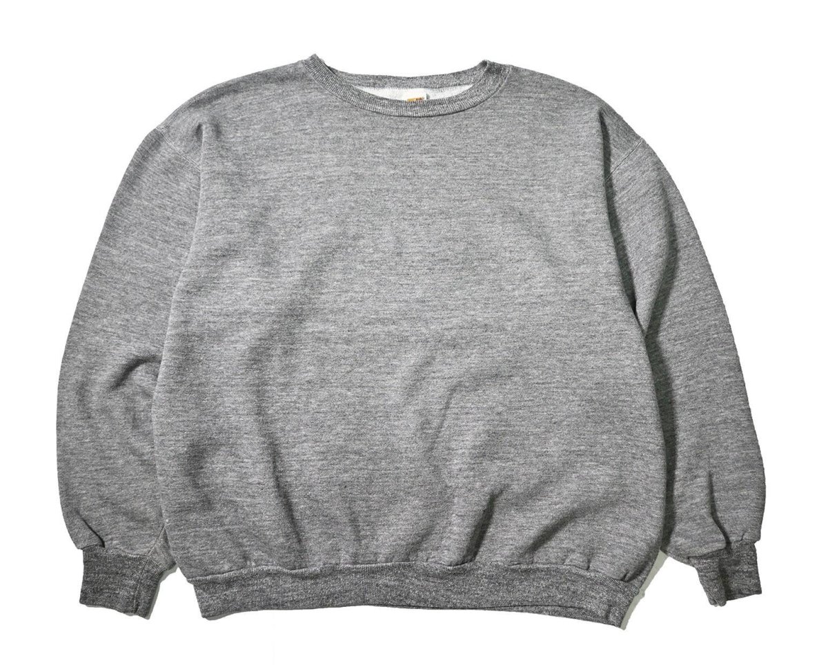 画像1: 70-80s Used Russell Athletic Blank Sweat Shirt Grey made in USA (1)