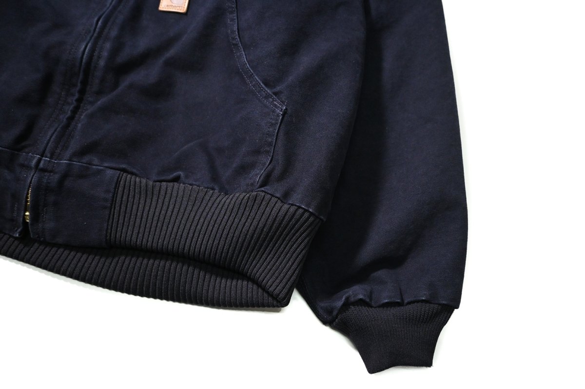 画像3: 19' Used Carhartt Quilted Flannel Lined Active Jacket Midnight "FFA" (3)