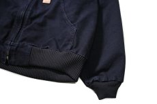画像3: 19' Used Carhartt Quilted Flannel Lined Active Jacket Midnight "FFA" (3)