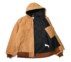 画像4: 20' Used Carhartt Quilted Flannel Lined Active Jacket Brown made in USA (4)