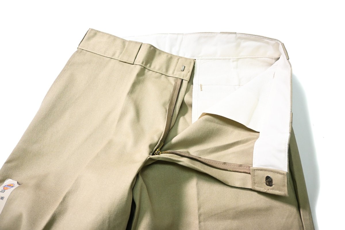画像6: 90s Deadstock Dickies 85283KH Double Knee Work Pants Khaki made in USA (6)