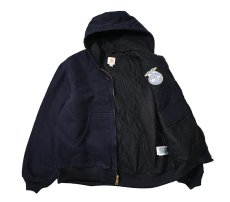 画像5: 19' Used Carhartt Quilted Flannel Lined Active Jacket Midnight "FFA" (5)