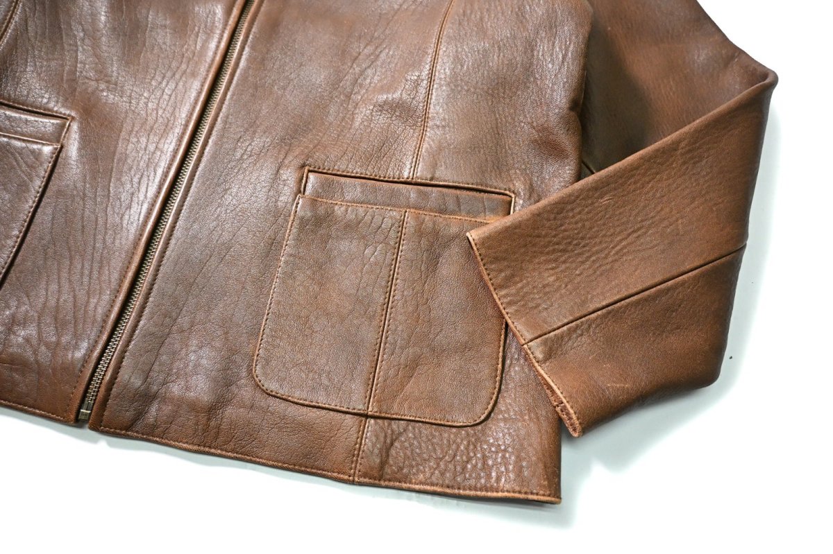 画像4: Used The Territory Ahead Leather Jacket Brown (4)