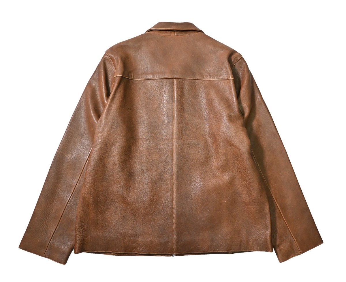 画像2: Used The Territory Ahead Leather Jacket Brown (2)