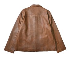 画像2: Used The Territory Ahead Leather Jacket Brown (2)