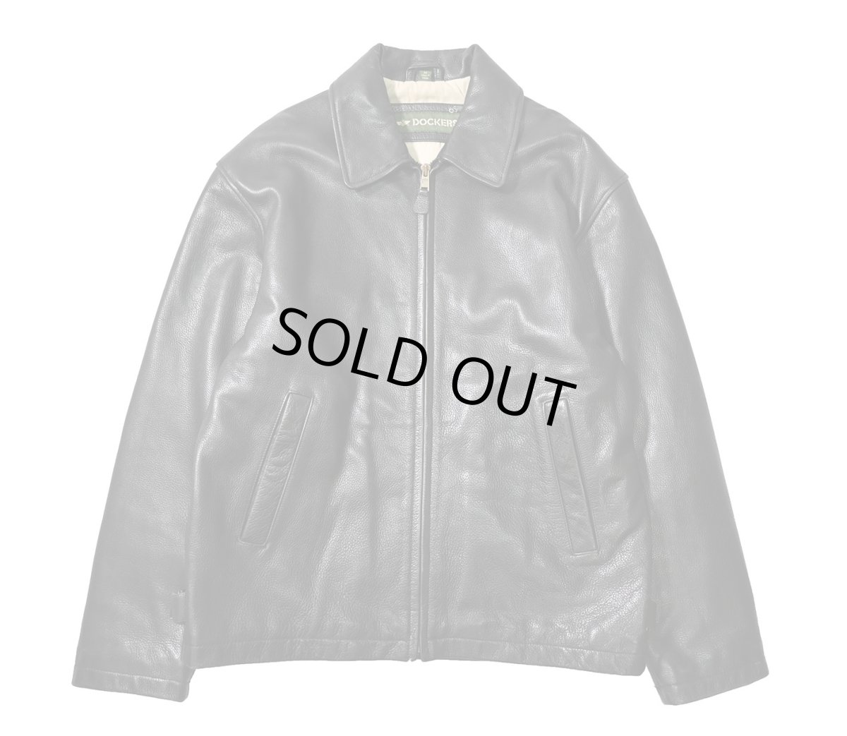 画像1: 90-00s Used Dockers Leather Jacket Black (1)