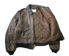 画像5: 80-90s Used Schott Type A-2 Leather Flight Jacket made in USA (5)