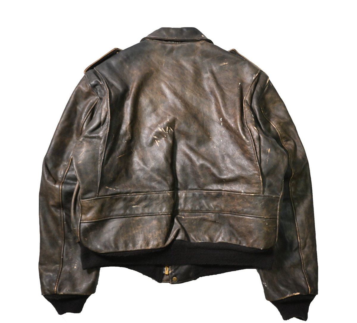画像2: 80-90s Used Schott Type A-2 Leather Flight Jacket made in USA (2)