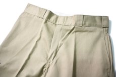 画像2: 90s Deadstock Dickies 85283KH Double Knee Work Pants Khaki made in USA (2)