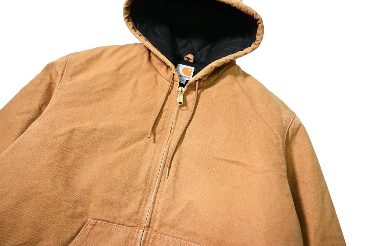 画像2: 20' Used Carhartt Quilted Flannel Lined Active Jacket Brown made in USA (2)