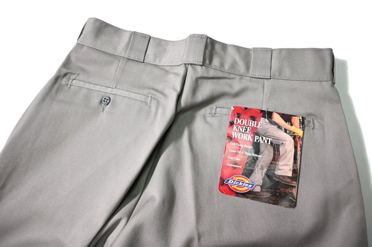 画像5: 90s Deadstock Dickies 85283SV Double Knee Work Pants Silver made in USA (5)