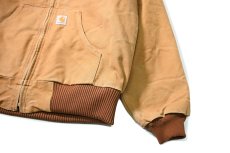 画像3: 20' Used Carhartt Quilted Flannel Lined Active Jacket Brown made in USA (3)
