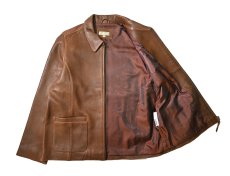画像5: Used The Territory Ahead Leather Jacket Brown (5)