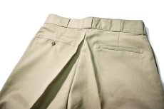 画像5: 90s Deadstock Dickies 85283KH Double Knee Work Pants Khaki made in USA (5)