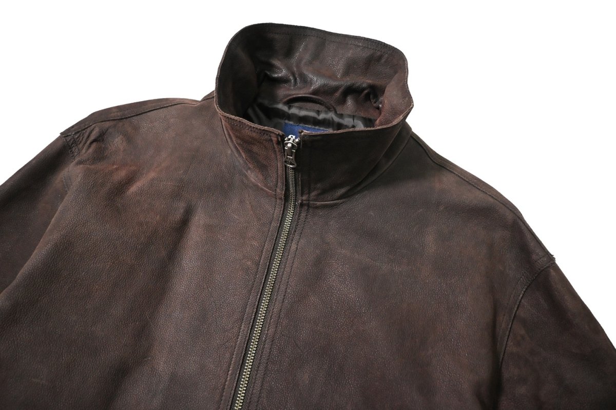 画像5: 90-00s Used Gap Nubuck Leather Jacket Brown (5)