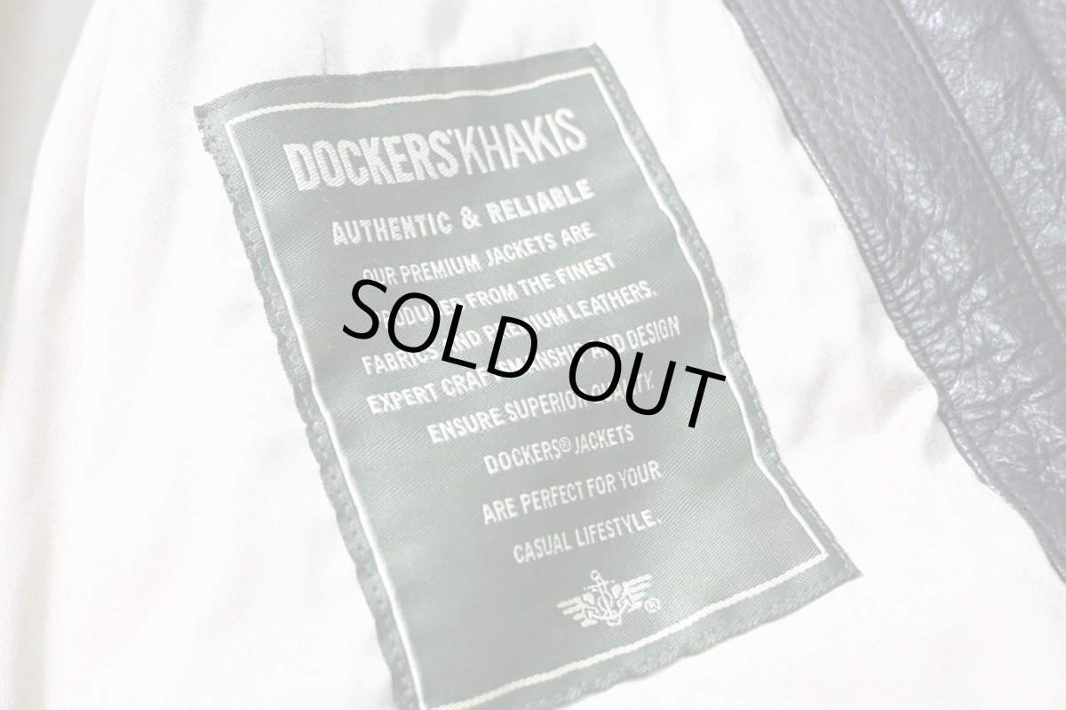 画像7: 90-00s Used Dockers Leather Jacket Black (7)