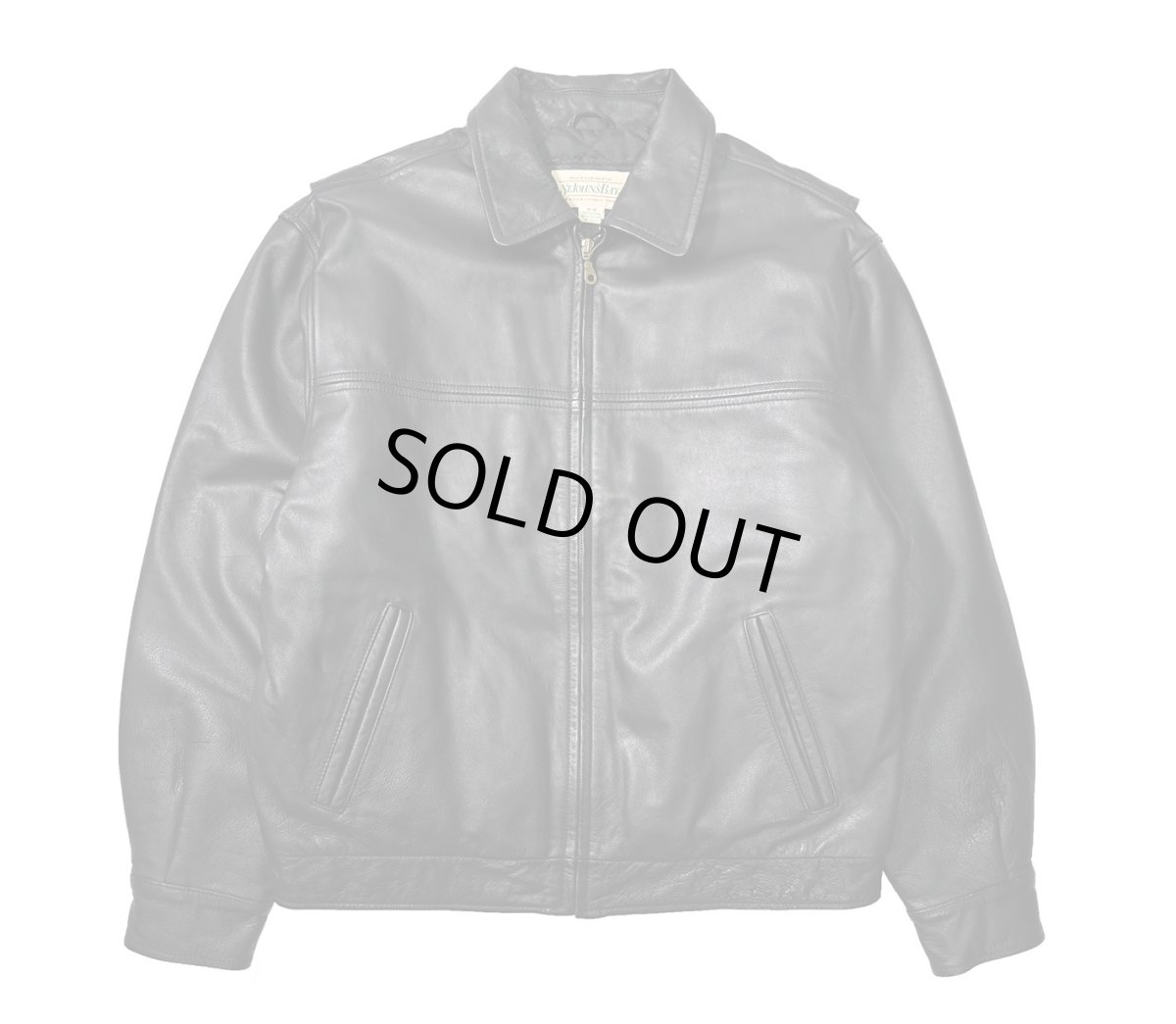 画像1: 90s Used St John's Bay Leather Jacket Black (1)