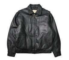 画像1: 90s Used St John's Bay Leather Jacket Black (1)