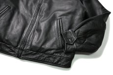 画像4: 90s Used St John's Bay Leather Jacket Black (4)