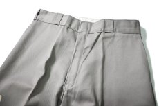 画像2: 90s Deadstock Dickies 85283SV Double Knee Work Pants Silver made in USA (2)