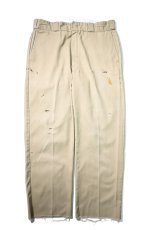 画像1: 80s Used Dickies 874 Work Pants Khaki made in USA (1)