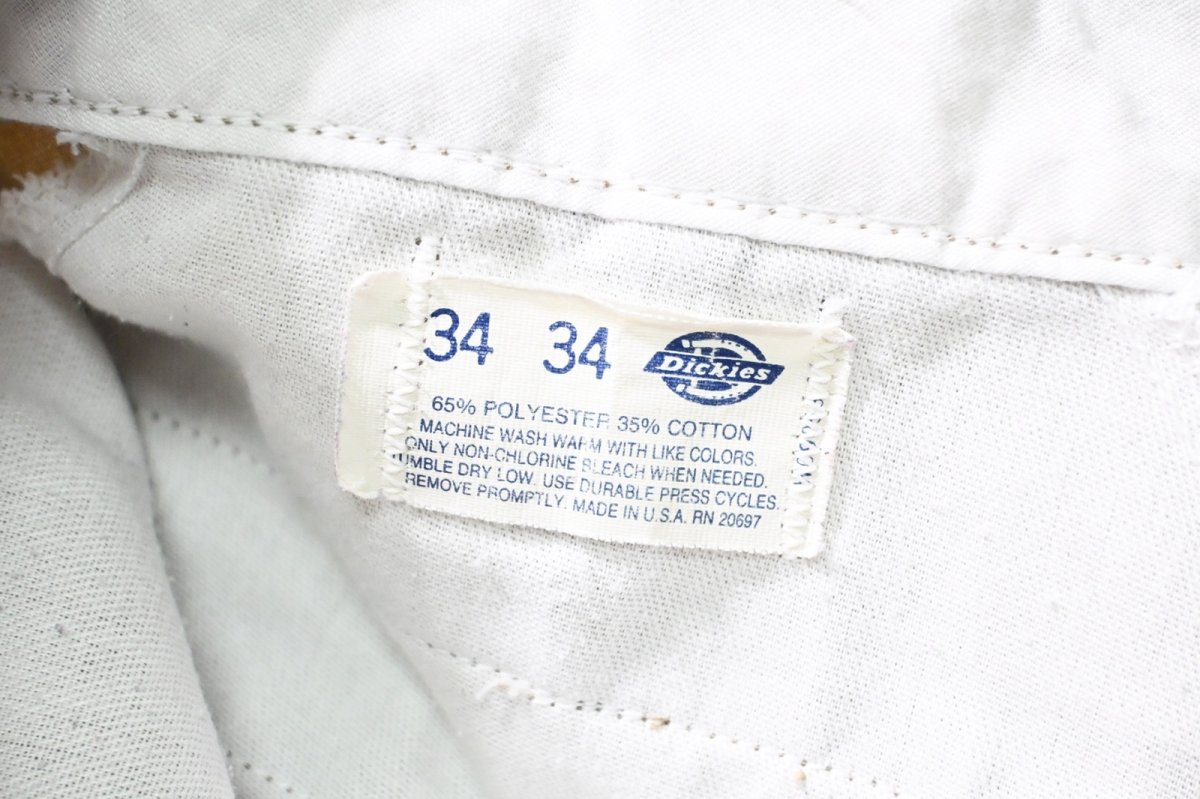 画像6: 80s Used Dickies 874 Work Pants Khaki made in USA (6)