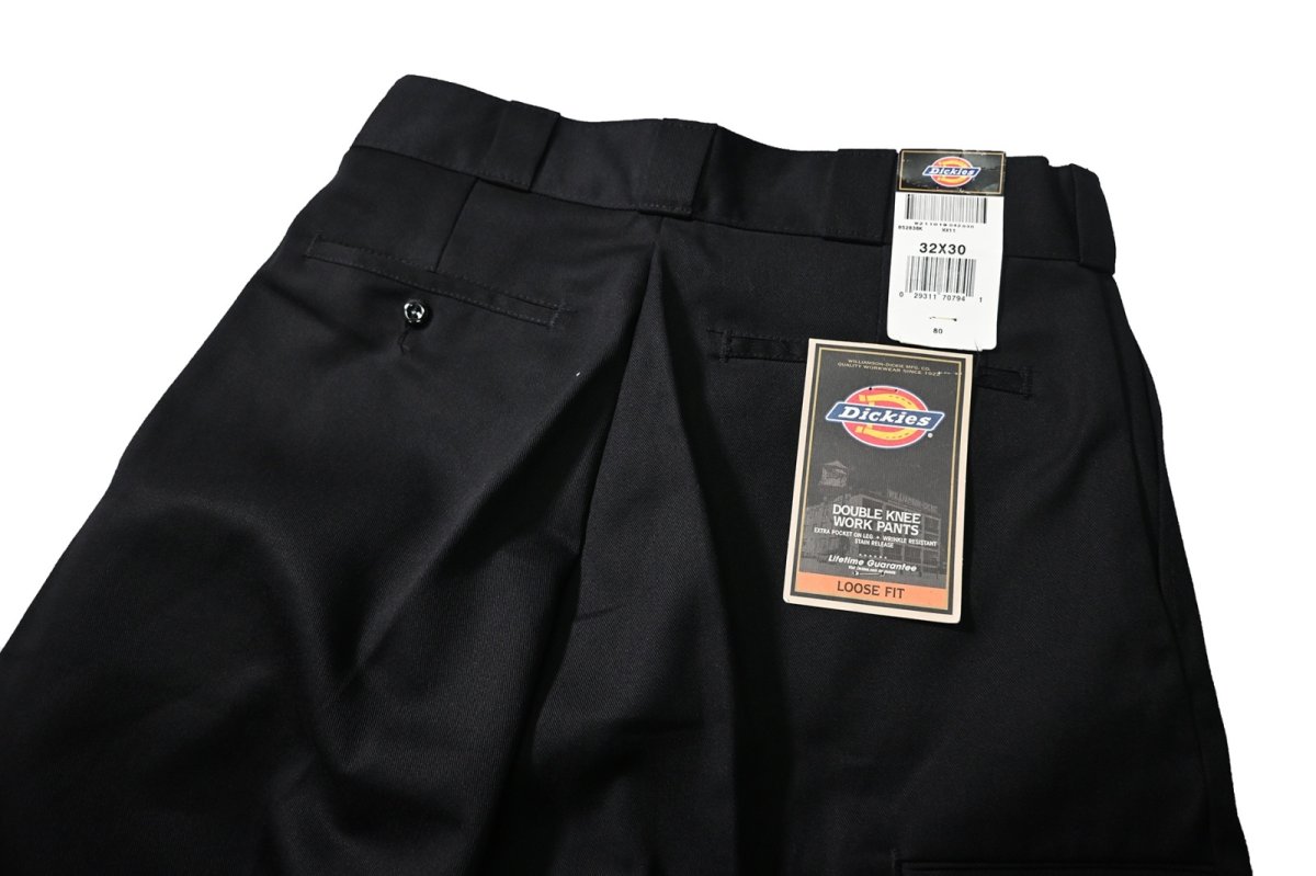 画像5: 00s Deadstock Dickies 85283BK Double Knee Work Pants Black (5)