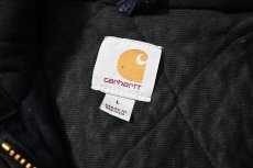 画像4: 19' Used Carhartt Quilted Flannel Lined Active Jacket Midnight "FFA" (4)